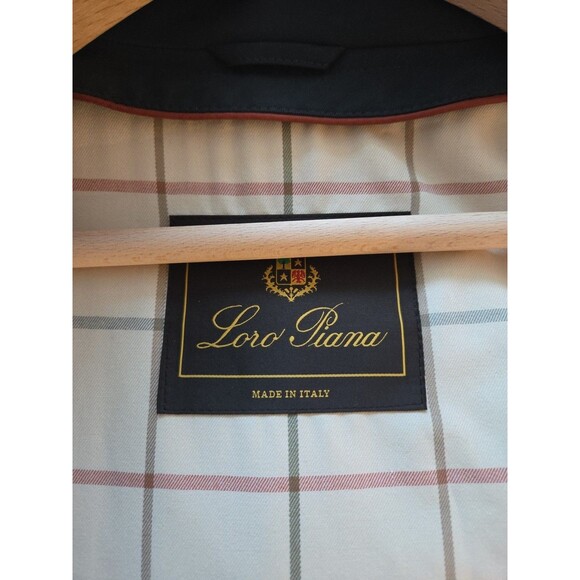 #57 Loro Piana Storm System Rain & Wind Jacket Men's 54 black plaid liner Italy - Picture 6 of 8